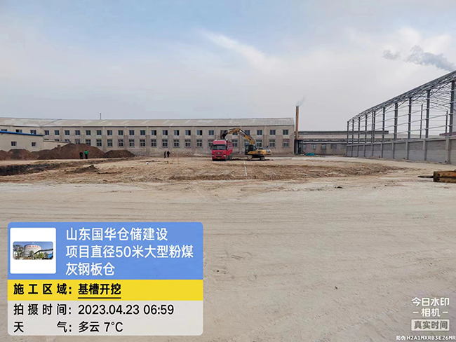 南昌大型粉煤灰钢板仓直径50米项目进场